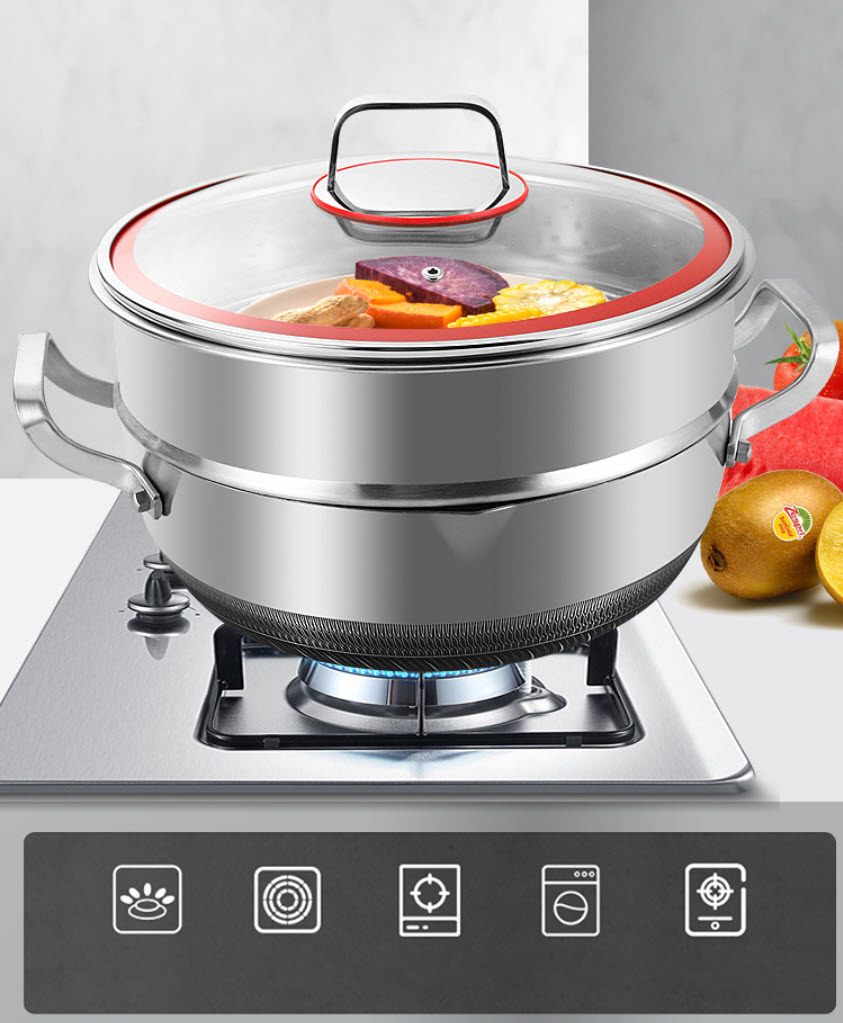 Nồi inox y tế 316 chống dính tổ ong OEM KXZ028