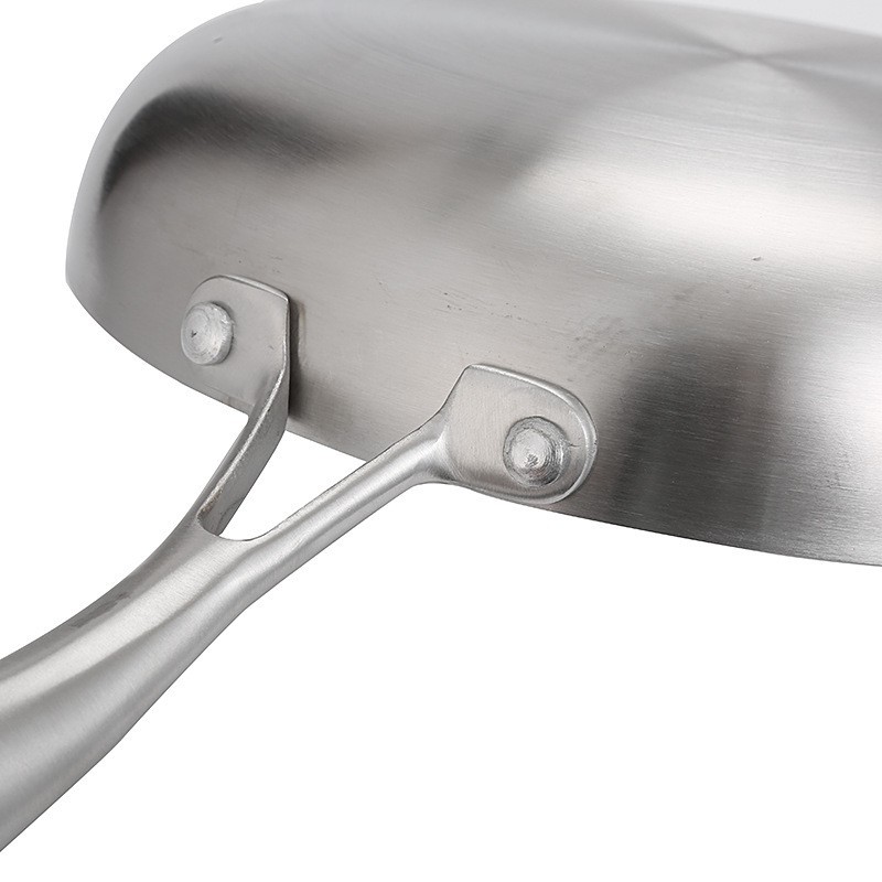 Chảo inox 304 đáy bằng thiết kế 3 lớp OEM YLE001