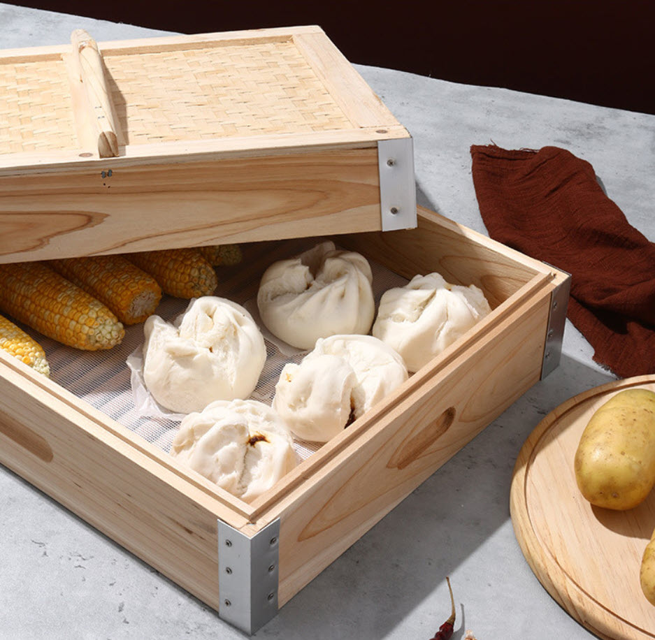 Xửng hấp thực phẩm size lớn 40x50 lồng hấp bánh, dimsum, hải sản OEM GB010