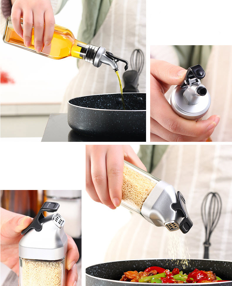 Bộ gia vị 4 món thủy tinh đa năng Aimino FH01704