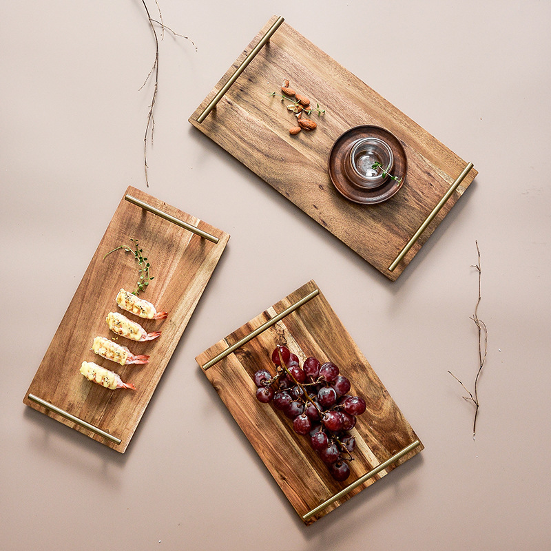 Khay đựng beefsteak sushi bánh kẹo gỗ Keo OEM GPB0030