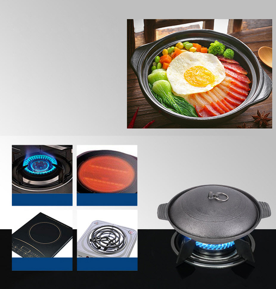 Nồi gang 2 quai cho nhà hàng quán ăn OEM GZ17TBH