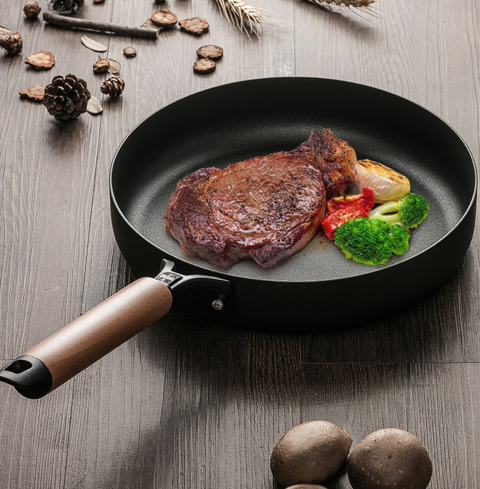 Chảo đáy bằng thép carbon chống dính 26cm OEM SST0716