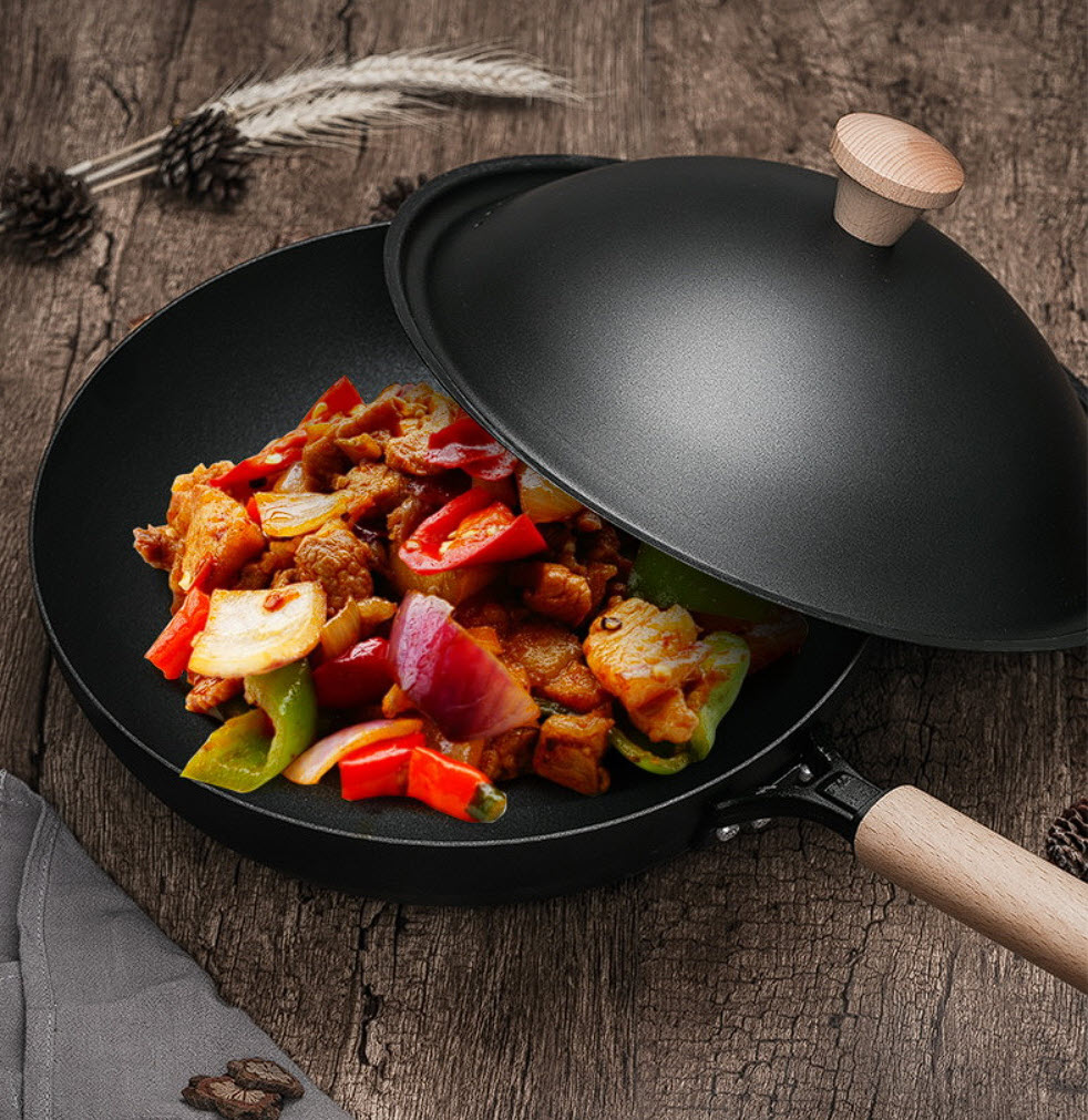 Chảo bầu thép carbon chống dính 30cm OEM
