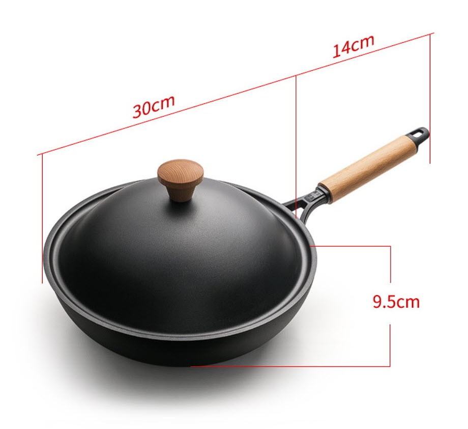 Chảo bầu thép carbon chống dính 30cm OEM