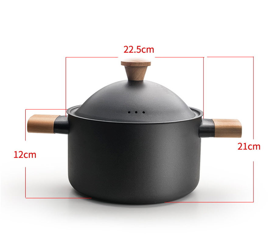 Nồi soup 22cm thép tinh luyện carbon chống dính OEM SST0709