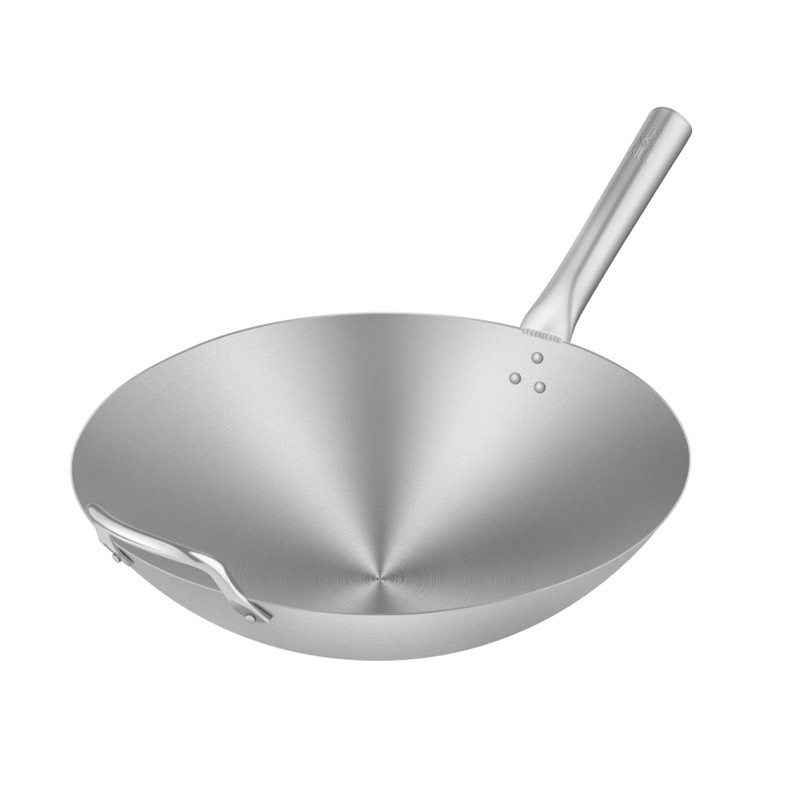 Chảo bầu 1 tay cầm inox 201 size 34-43cm Kanglei D613