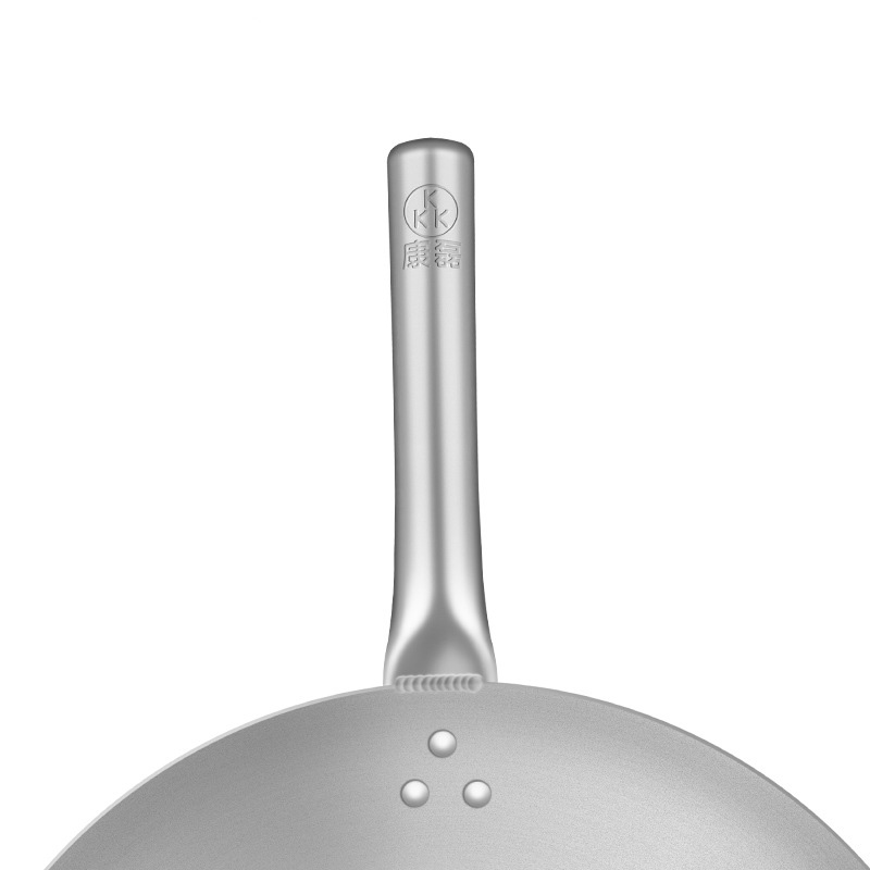 Chảo bầu 1 tay cầm inox 201 size 34-43cm Kanglei D613