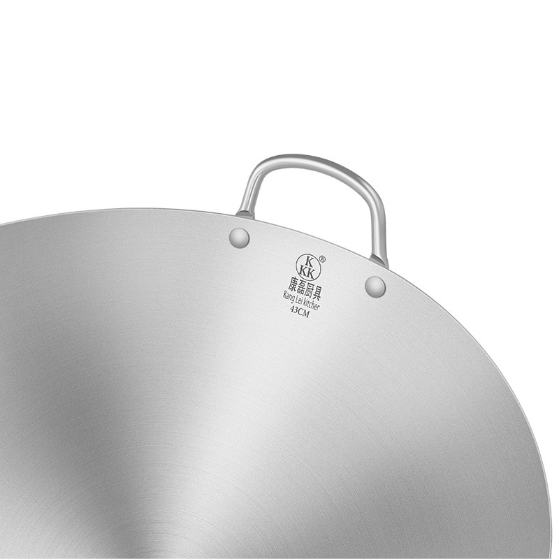 Chảo bầu 2 quai inox 201 size 34-60cm Kanglei D56