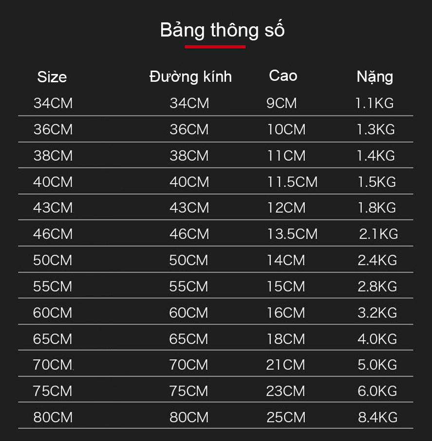 Chảo bầu 2 quai inox 201 size 34-60cm Kanglei D56