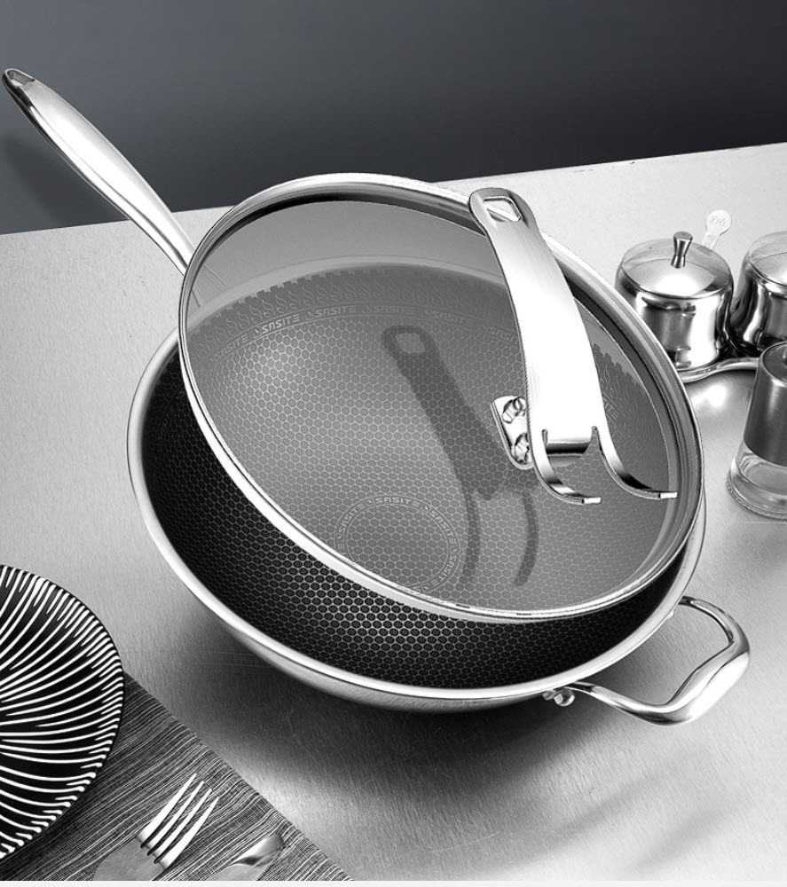 Chảo inox y tế 316 chống dính tổ ong Sasit ST001