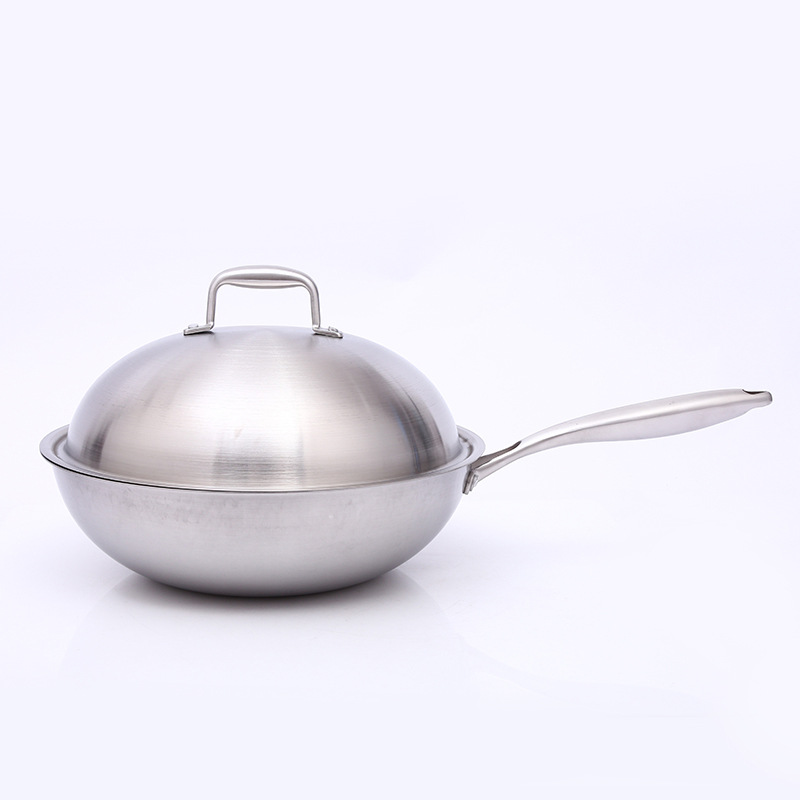 Chảo bầu inox 304 size 32cm thiết kế 3 lớp OEM YT32304