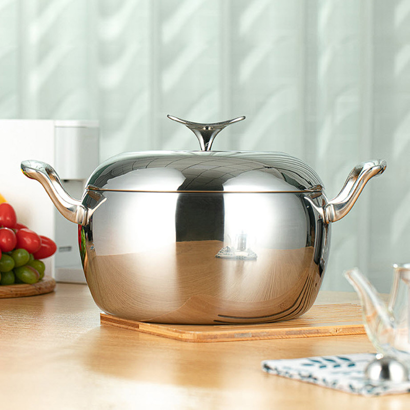 Nồi inox 304 Apple 24cm Saxone SXN02