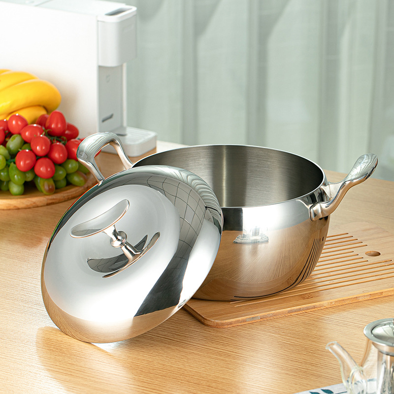 Nồi inox 304 Apple 24cm Saxone SXN02