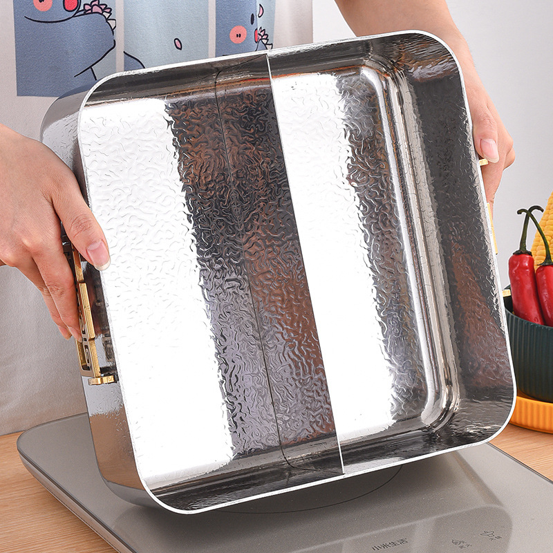 Nồi lẩu 2 ngăn 30cm inox 304 cao cấp OEM DF01