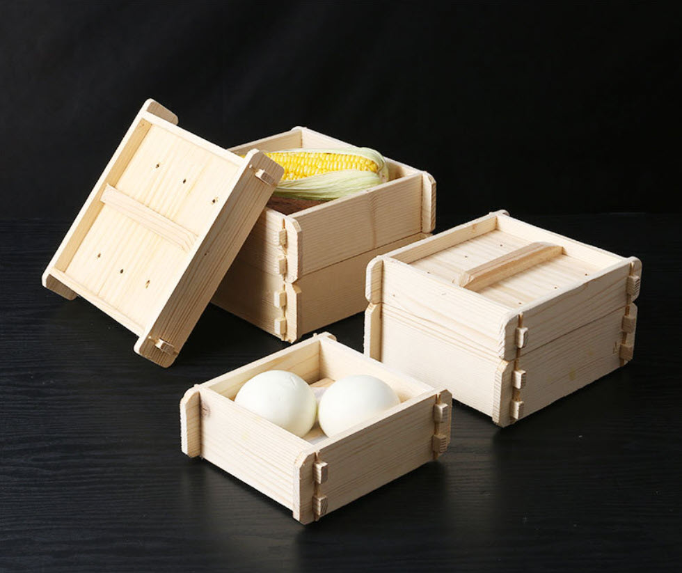 Xửng hấp dimsum há cảo bánh bao gỗ Thông OEM GB008