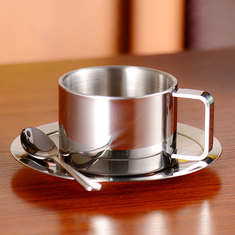 Ly cà phê ly trà sữa nóng 200ml 2 lớp inox 304 OEM XHS16