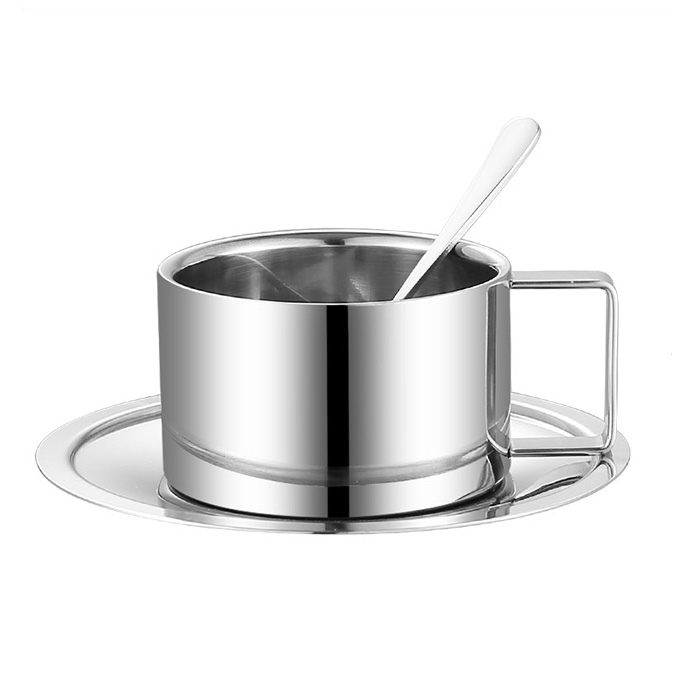 Ly cà phê ly trà sữa nóng 200ml 2 lớp inox 304 OEM XHS16