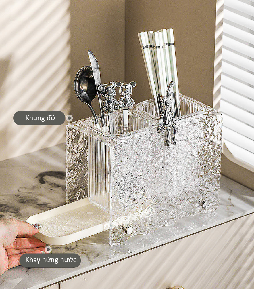 Đựng muỗng đũa 2 ngăn kệ gác dao kéo Morisawa A2169