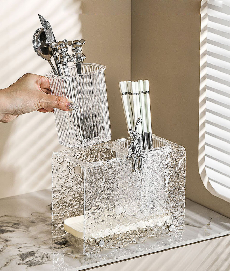 Đựng muỗng đũa 2 ngăn kệ gác dao kéo Morisawa A2169