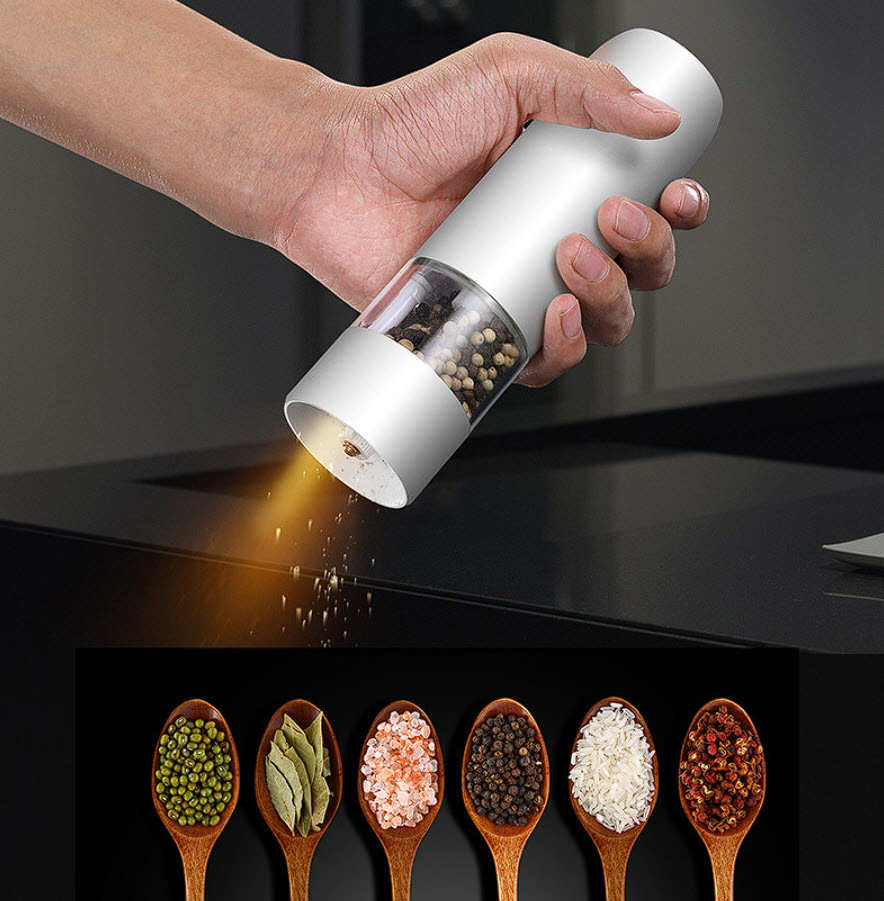 Xay tiêu dùng pin sạc có đèn led Bomans BOM01