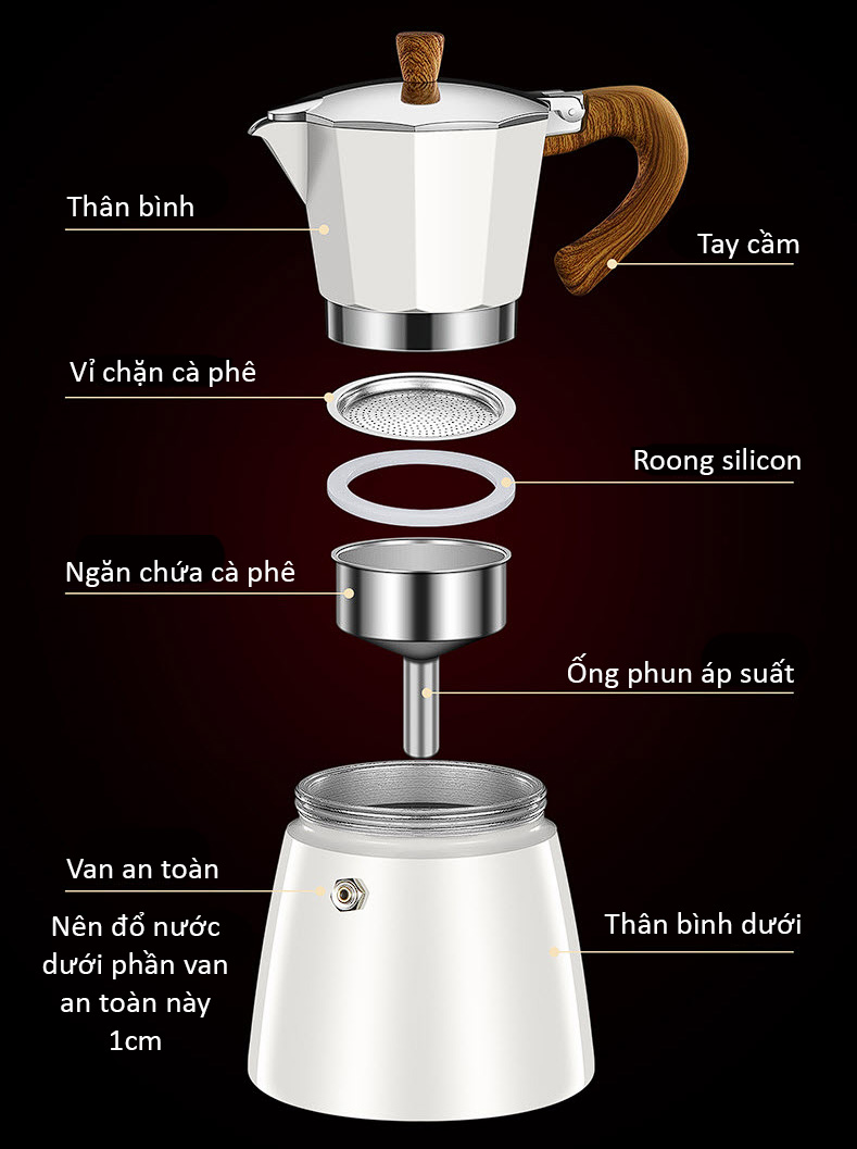 Bộ ấm pha cafe 300ml giữ nóng kèm bếp điện Bomans BOM04