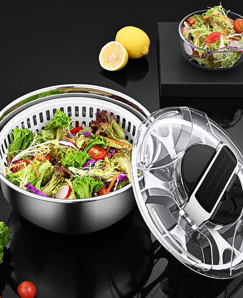 Dụng cụ vắt khô rau củ quả trộn salad Bomans BOM06