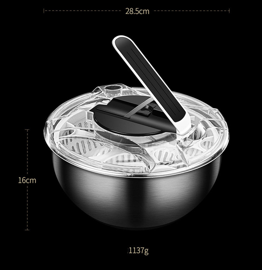 Dụng cụ vắt khô rau củ quả trộn salad Bomans BOM06