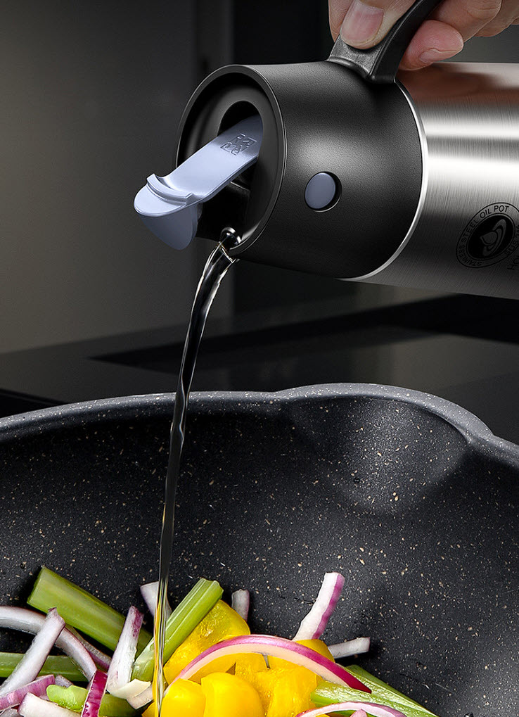 Bình đựng dầu nước chấm gia vị 750ml inox y tế 316 Bomans BOM07