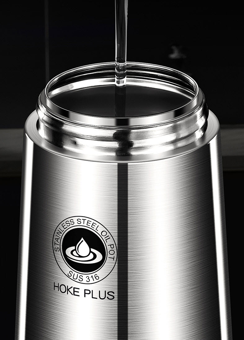 Bình đựng dầu nước chấm gia vị 750ml inox y tế 316 Bomans BOM07