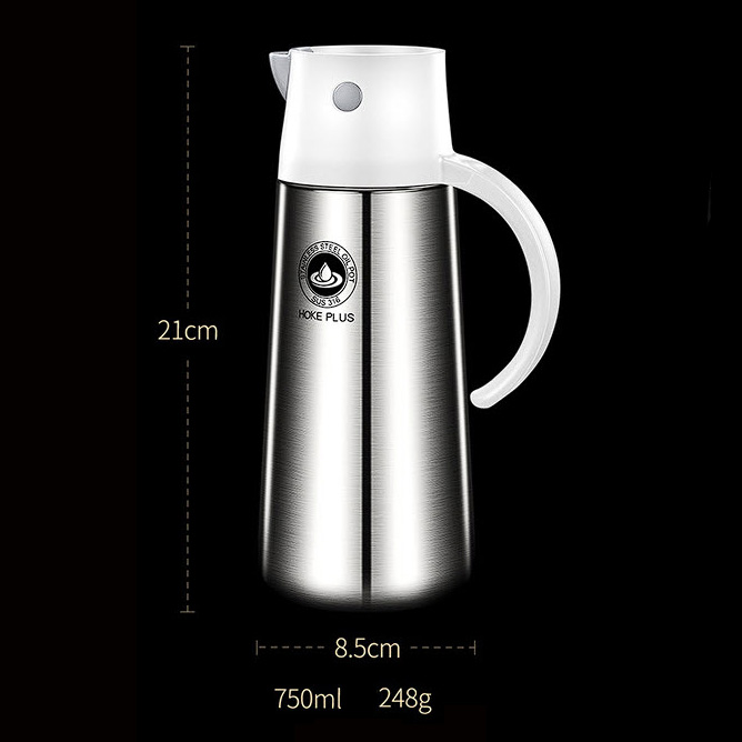 Bình đựng dầu nước chấm gia vị 750ml inox y tế 316 Bomans BOM07