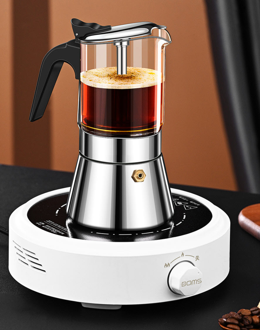 Ấm pha cafe áp suất 160-240ml Bomans BOM13