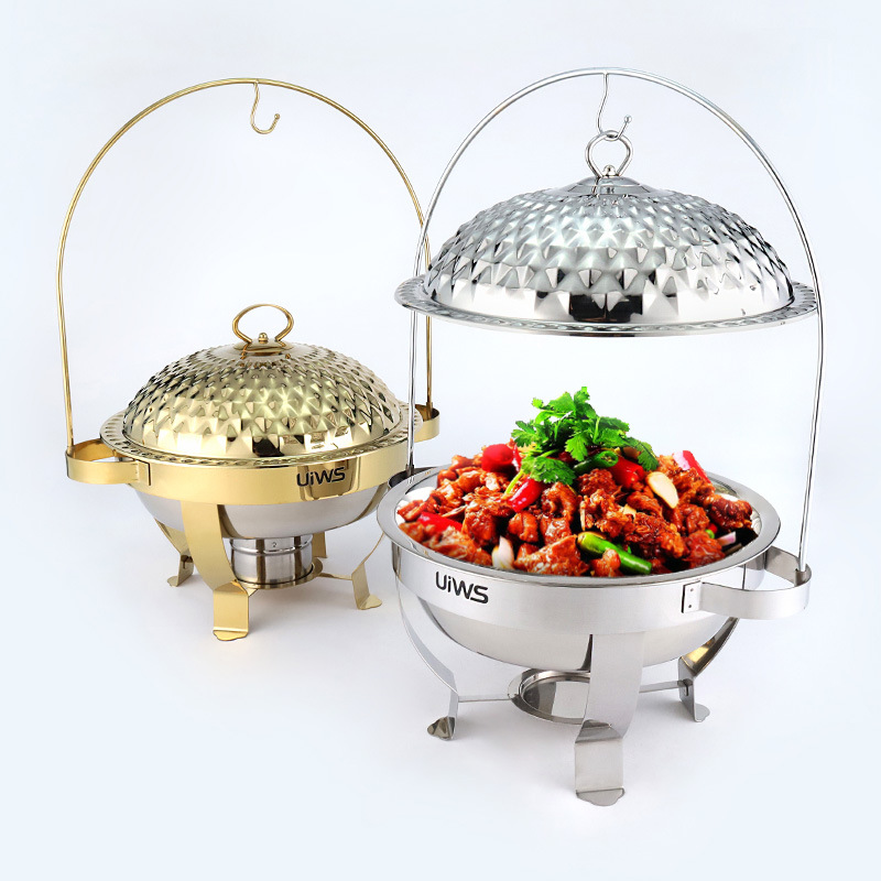 Nồi hâm nóng buffet 4.5L dùng cồn inox 304 OEM LH2136