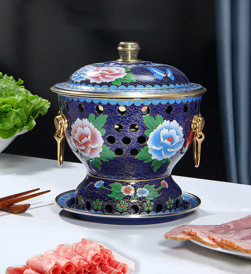 Nồi lẩu 1 người hoa văn cổ điển 19cm OEM LWC01