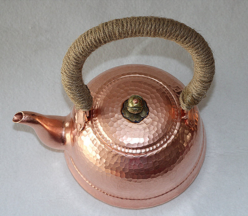 Ấm đồng đỏ copper pha Trà Đạo 1.5L OEM LSC08