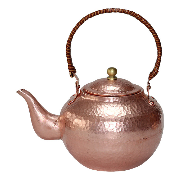 Ấm đồng đỏ copper 1.2L pha Trà Đạo OEM LSC09