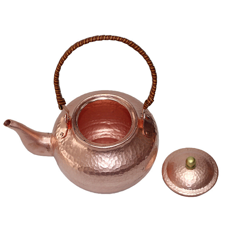 Ấm đồng đỏ copper 1.2L pha Trà Đạo OEM LSC09