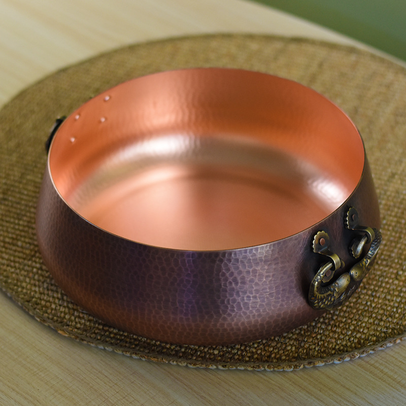 Nồi lẩu đồng đỏ copper hanhmade 24-33cm OEM LHT02